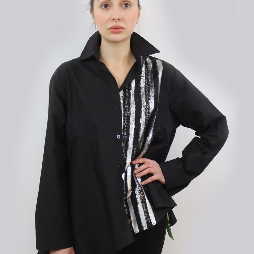 Blouse with Beaded Writing